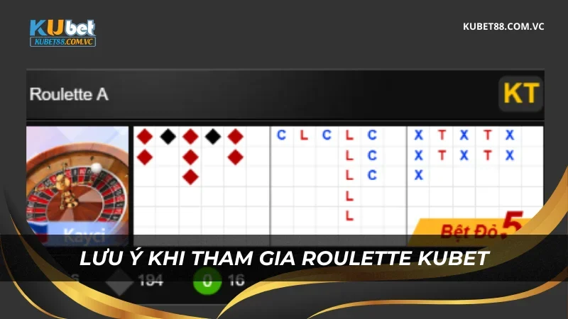 Lưu ý khi tham gia Roulette Kubet