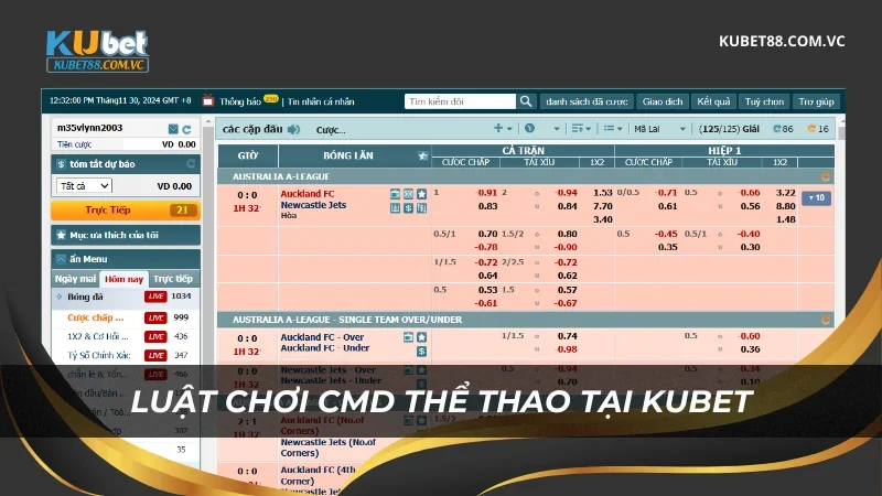 Luật chơi CMD Thể Thao tại Kubet