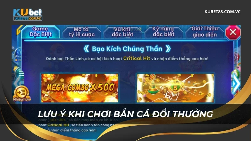 Lưu ý khi chơi bắn cá đổi thưởng